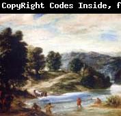 Eugene Delacroix The Banks of the River Sebou
